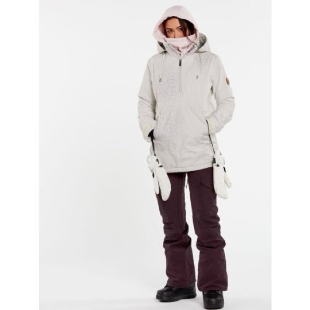 Volcom Insulated Fern GoreTex Pullover Jacket White Women's Size M Snowboard - Picture 2 of 7